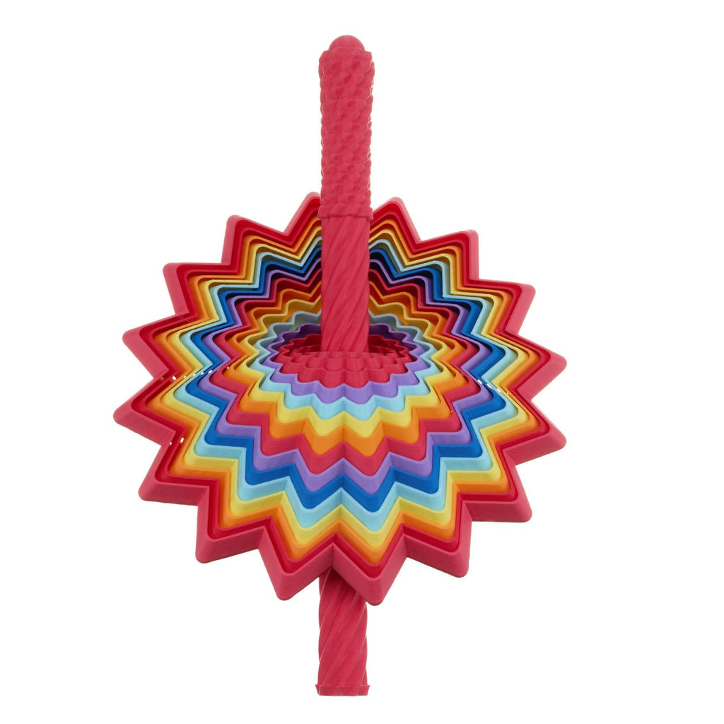 16-Layer Rainbow Spinning Fidget Toy for Adults – Kinetic Desk Toy with Spiral Center for Focus & Relaxation