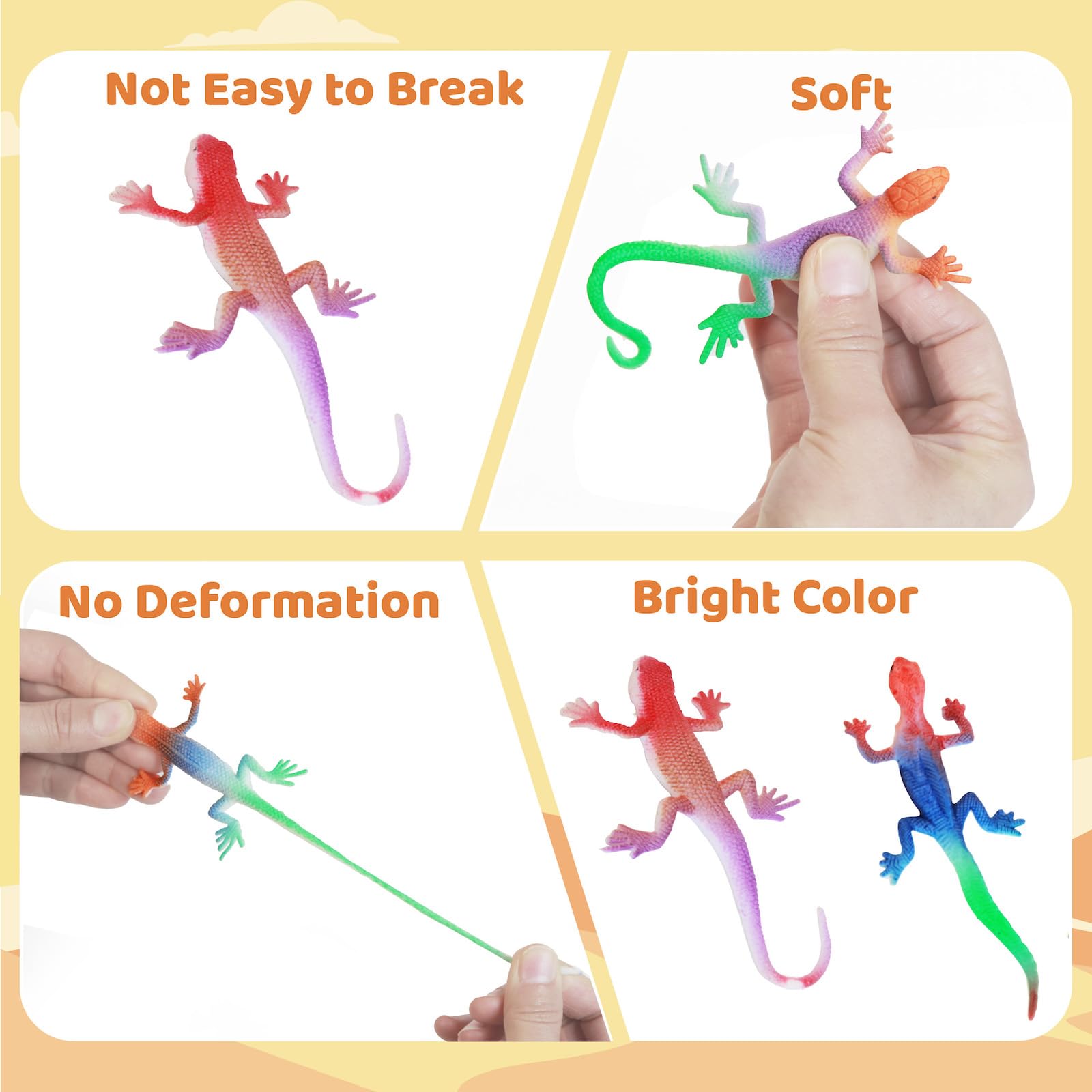 16 Pack Color Changing Lizard Bath Toys – Thermochromic Water Toys for Kids Age 3+