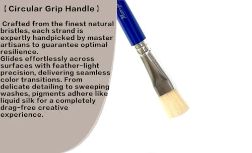 16-Piece Non-Toxic Paint Brush Set for Kids Ages 3-8 - Washable Nylon Bristles by Mcenzinen