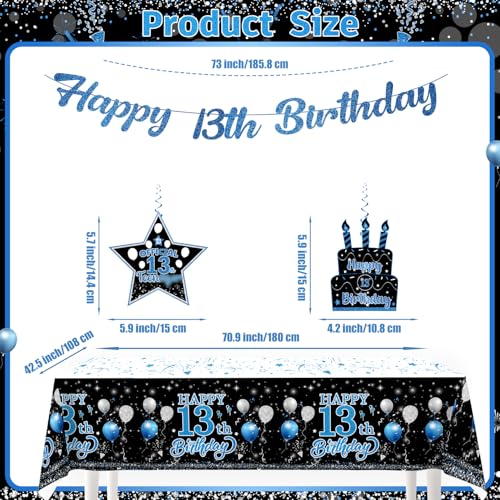 160 Pcs 13th Birthday Boy Party Decoration Set - Plates, Napkins, Banner & More