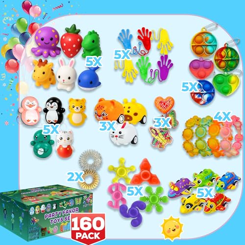 160-Piece Fidget Toy Party Favors Pack – Random Sensory Set for Kids & Adults
