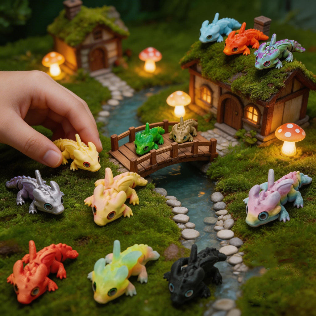 16Pcs Articulated Dragon Bulk - 3D Printed Fidget Toys, Classroom Rewards, Easter Basket Stuffers