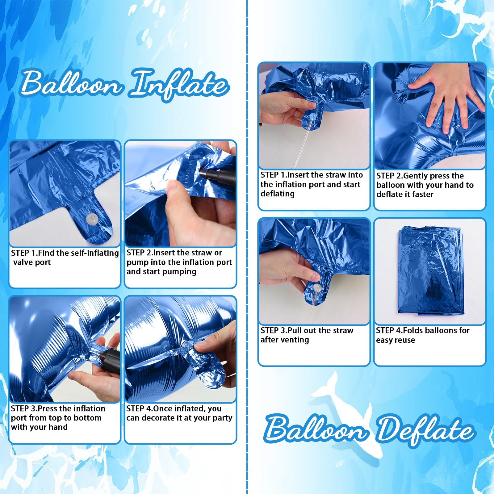 16th Birthday Balloon Set - Dark Blue Number 16 Foil Balloon with Silver Confetti & Latex Balloons for Party Decor