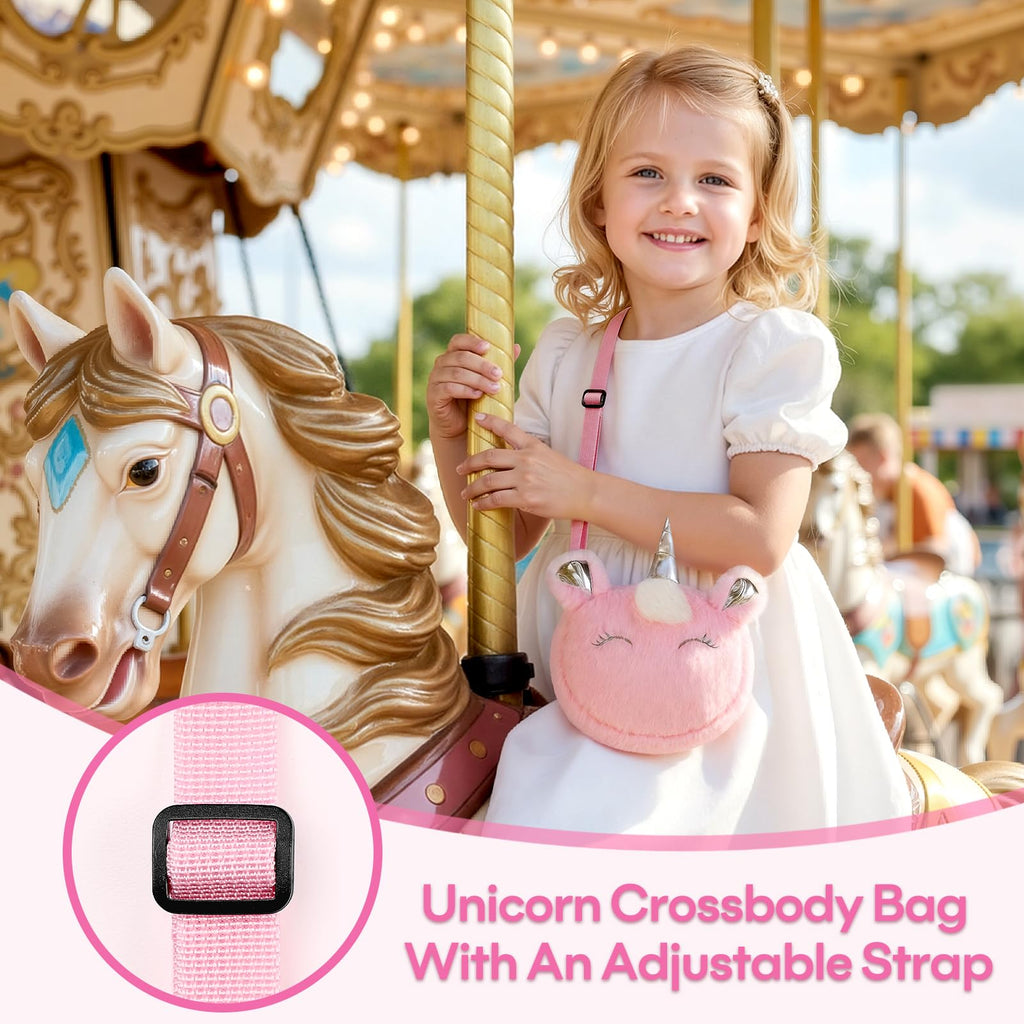 17-Piece Washable Makeup Kit for Kids 3-10 | Non-Toxic Unicorn Crossbody Bag Set