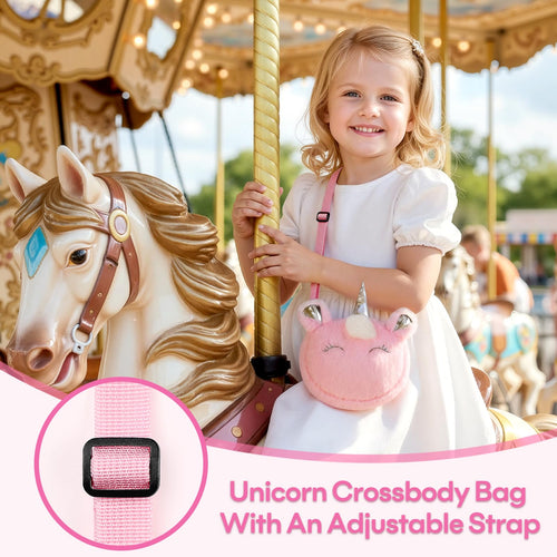 17-Piece Washable Makeup Kit for Kids 3-10 | Non-Toxic Unicorn Crossbody Bag Set