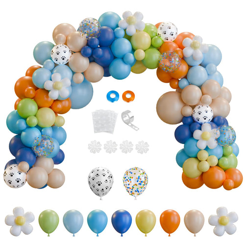 170-Piece Blue Dog Balloon Arch Kit for Birthday, Baby Shower & Puppy Parties