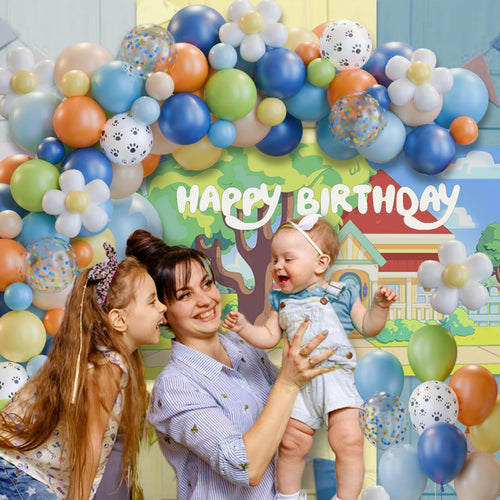 170-Piece Blue Dog Balloon Arch Kit for Birthday, Baby Shower & Puppy Parties