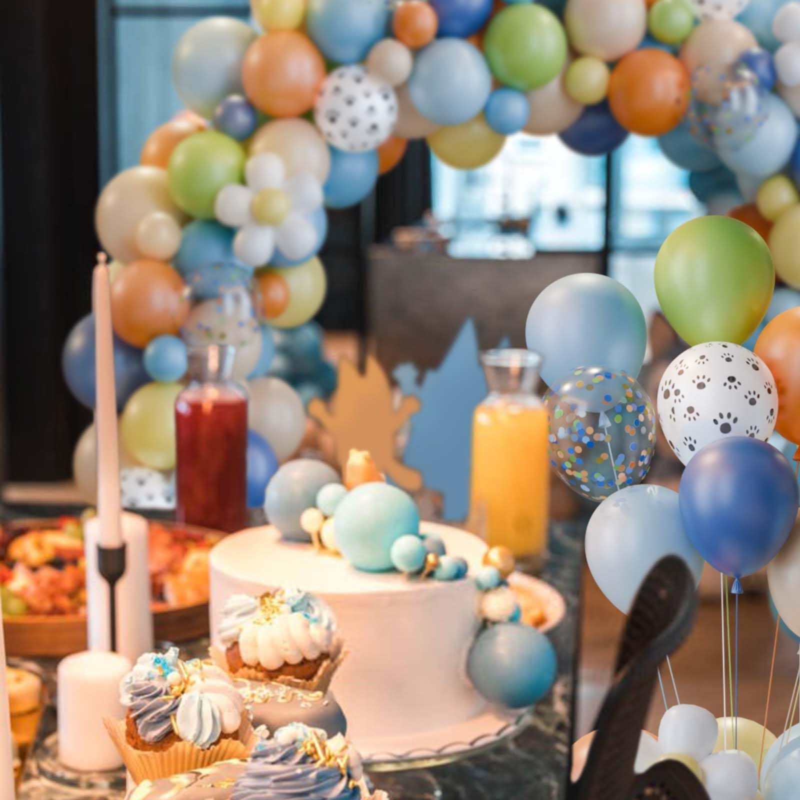 170-Piece Blue Dog Balloon Arch Kit for Birthday, Baby Shower & Puppy Parties