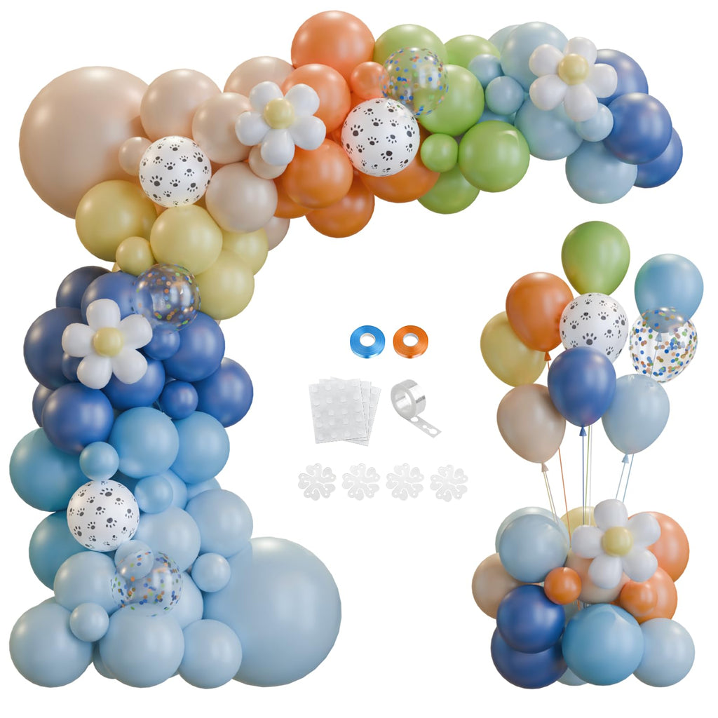 170-Piece Blue Dog Balloon Arch Kit for Birthday, Baby Shower & Puppy Parties