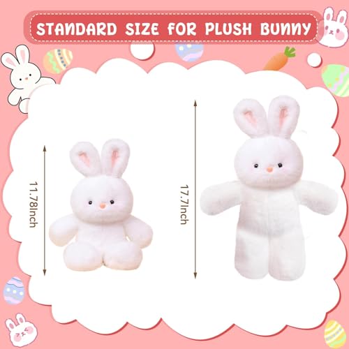 17.7 Inch White Rabbit Plush – Soft Cuddly Bunny Stuffed Animal by FPYWO