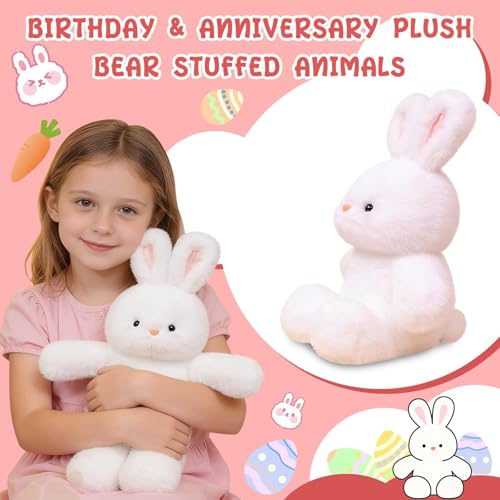 17.7 Inch White Rabbit Plush – Soft Cuddly Bunny Stuffed Animal by FPYWO