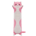 19.7-Inch Long Cat Plush Body Pillow – Soft Stretchy Fabric, Machine Washable Kawaii Cat Stuffed Animal for Kids and Travel