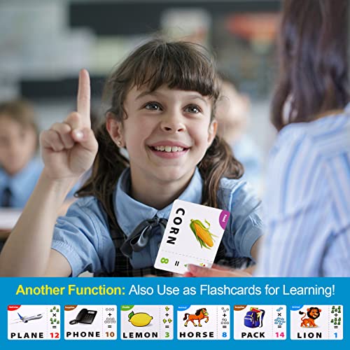 2-in-1 Matching Letter Game for Kids – Alphabet Spelling & Number Counting Toy (Light Blue)