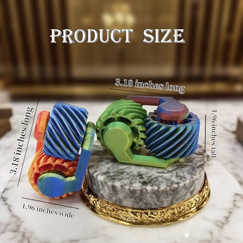 2-Pack 3D Printed Gear Fidget Spinner Set - Sensory Toys for Stress Relief and Focus, Easter Basket Stuffers for Kids and Adults