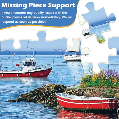 2-Pack 500-Piece Jigsaw Puzzles for Adults – Beach and Venice City Scenes, Premium Cardboard, Family Game Night Gift