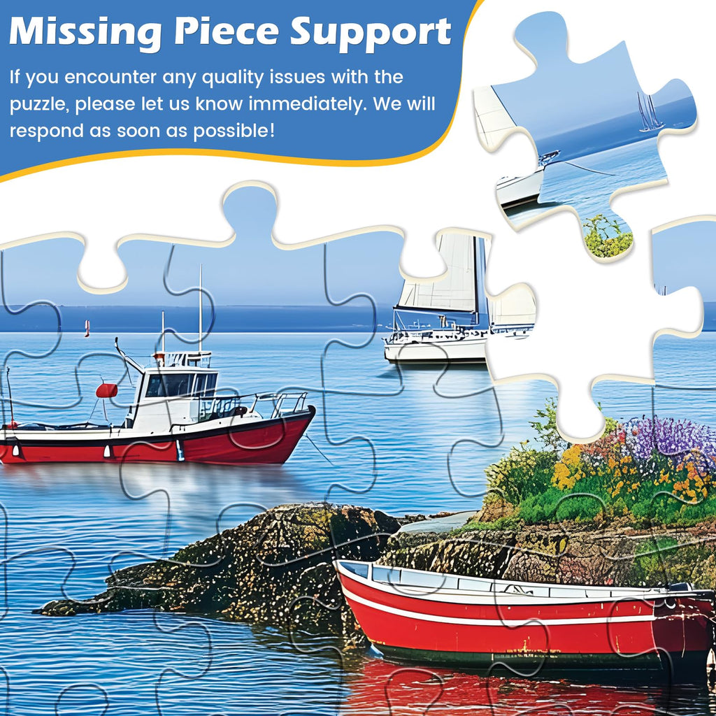 2-Pack 500-Piece Jigsaw Puzzles for Adults – Beach and Venice City Scenes, Premium Cardboard, Family Game Night Gift