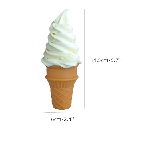 2 Pack Artificial Ice Cream Decor – Lifelike Fake Ice Cream Food Model for Photography, Party, and Home Display