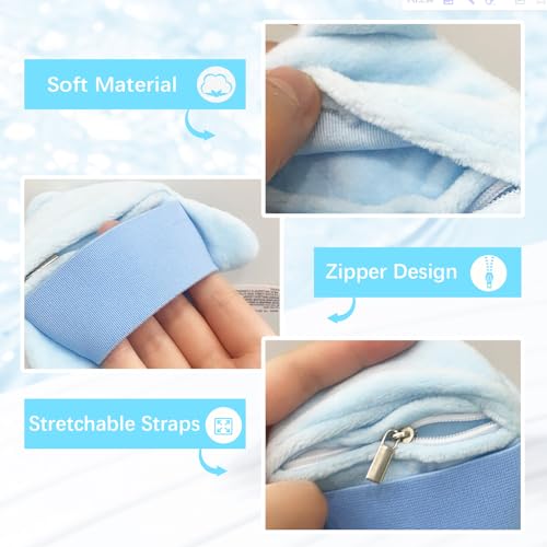 2-Pack Dolphin Sand Remover Bags for Beach – Reusable Velvet Mitts for Kids & Adults, Quick Sand Removal with Body Powder