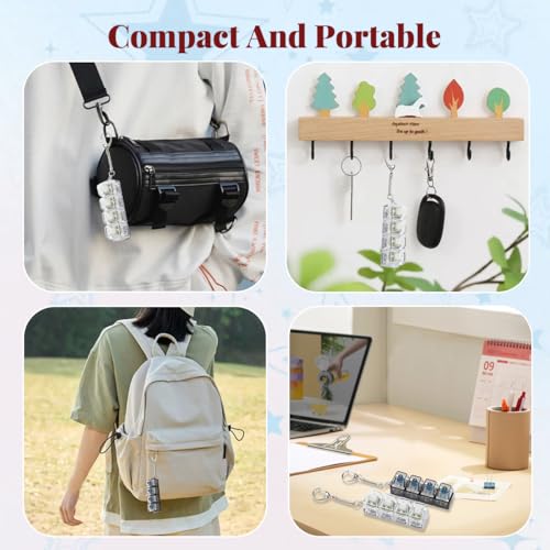 2-Pack Keyboard Fidget Toy for Adults - White Creamy & Black Clicky Keychain with Lights, Stress Relief Sensory Toy from Zioyihan