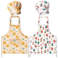 2-Pack Kids Apron & Chef Hat Set for Baking, Painting & Crafts – Adjustable, Waterproof, Machine Washable for Ages 3-6