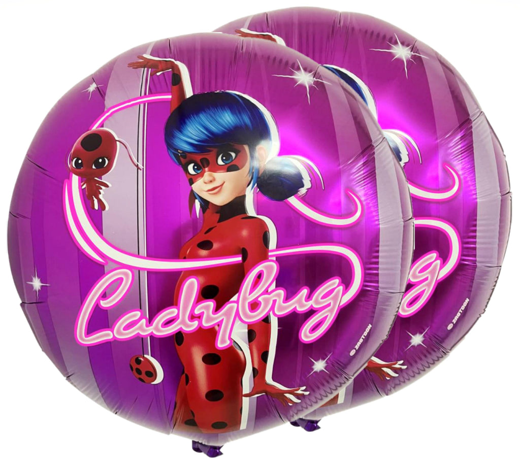 2-Pack Miraculous Ladybug Foil Balloons – 20-Inch Helium or Air Party Decorations