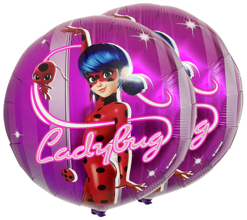 2-Pack Miraculous Ladybug Foil Balloons – 20-Inch Helium or Air Party Decorations