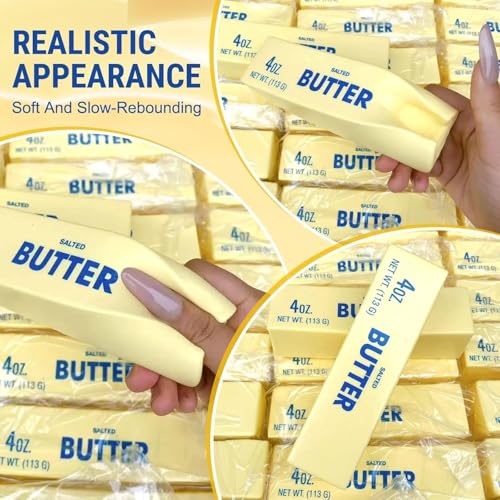 2-Pack Slow Rising Butter Stick Squishies - Sensory Fidget Toy for Stress Relief & Desk Decor