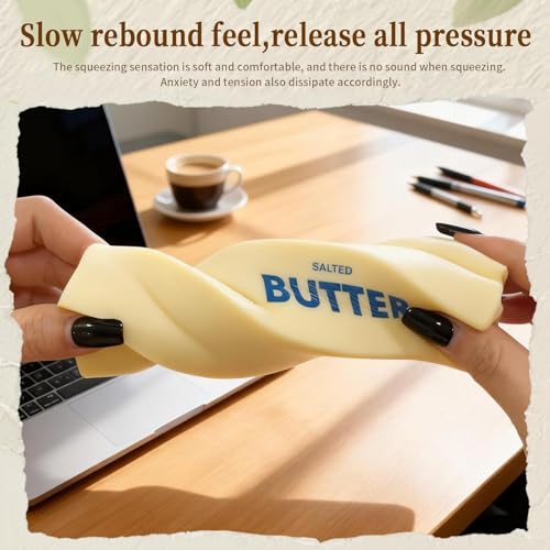2-Pack Slow Rising Butter Stick Squishies - Sensory Fidget Toy for Stress Relief & Desk Decor