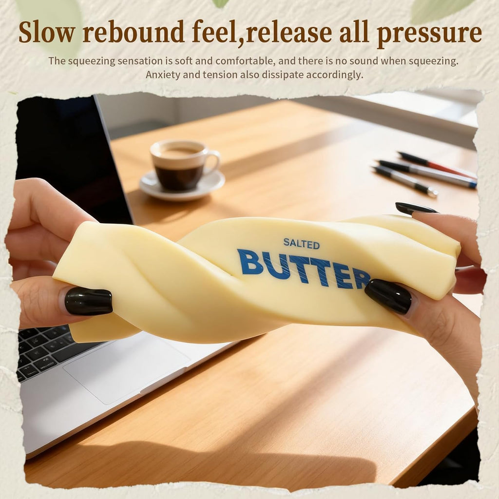 2-Pack Slow Rising Butter Stick Squishies - Sensory Fidget Toy for Stress Relief & Desk Decor