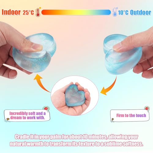 2-Pack Squishy Stress Cubes – Quiet Sensory Fidget Blocks for Anxiety & Focus (Blue & Pink, 2-Inch)