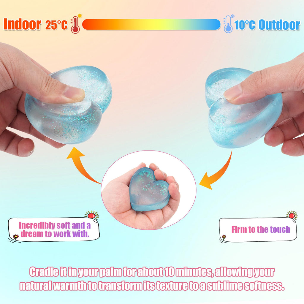 2-Pack Squishy Stress Cubes – Quiet Sensory Fidget Blocks for Anxiety & Focus (Blue & Pink, 2-Inch)