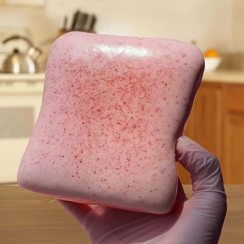 2 Pack Sticky Bread Slow Rising Squishy | 4.3in Toast Squeeze Toy for Adults | Stress Relief & Focus | Milk