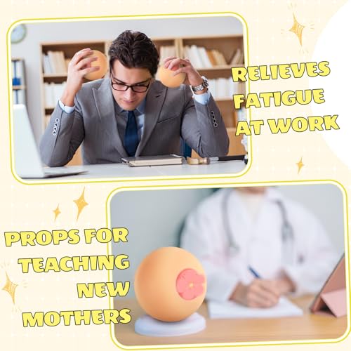 2 Pack Stress Squeeze Balls – Soft Silicone Stress Relief Balls with Gift Card and Drawstring Bag for Hand Exercises, Fun Gift for Men and Women