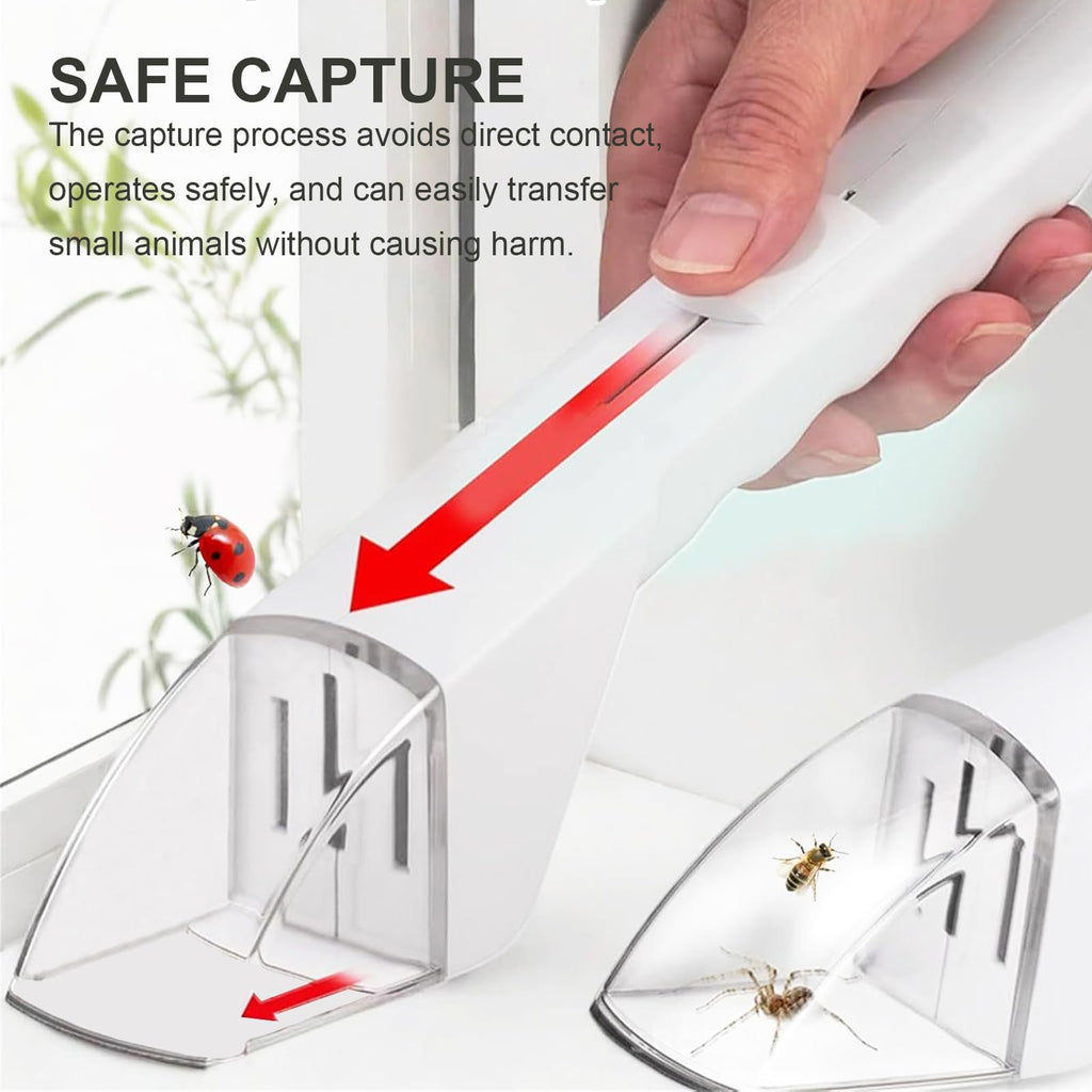 2-Piece Humane Small Animal Catcher – Quick Release Bug Container for Kids & Adults