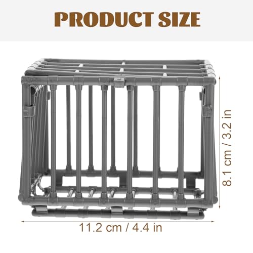 2-Piece Mini Plastic Cage Set for Displaying Stuffed Animals or Organizing Small Items - jojofuny