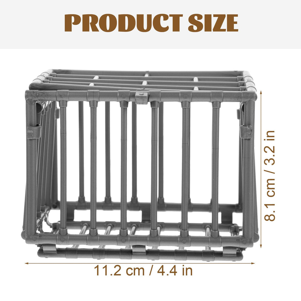 2-Piece Mini Plastic Cage Set for Displaying Stuffed Animals or Organizing Small Items - jojofuny