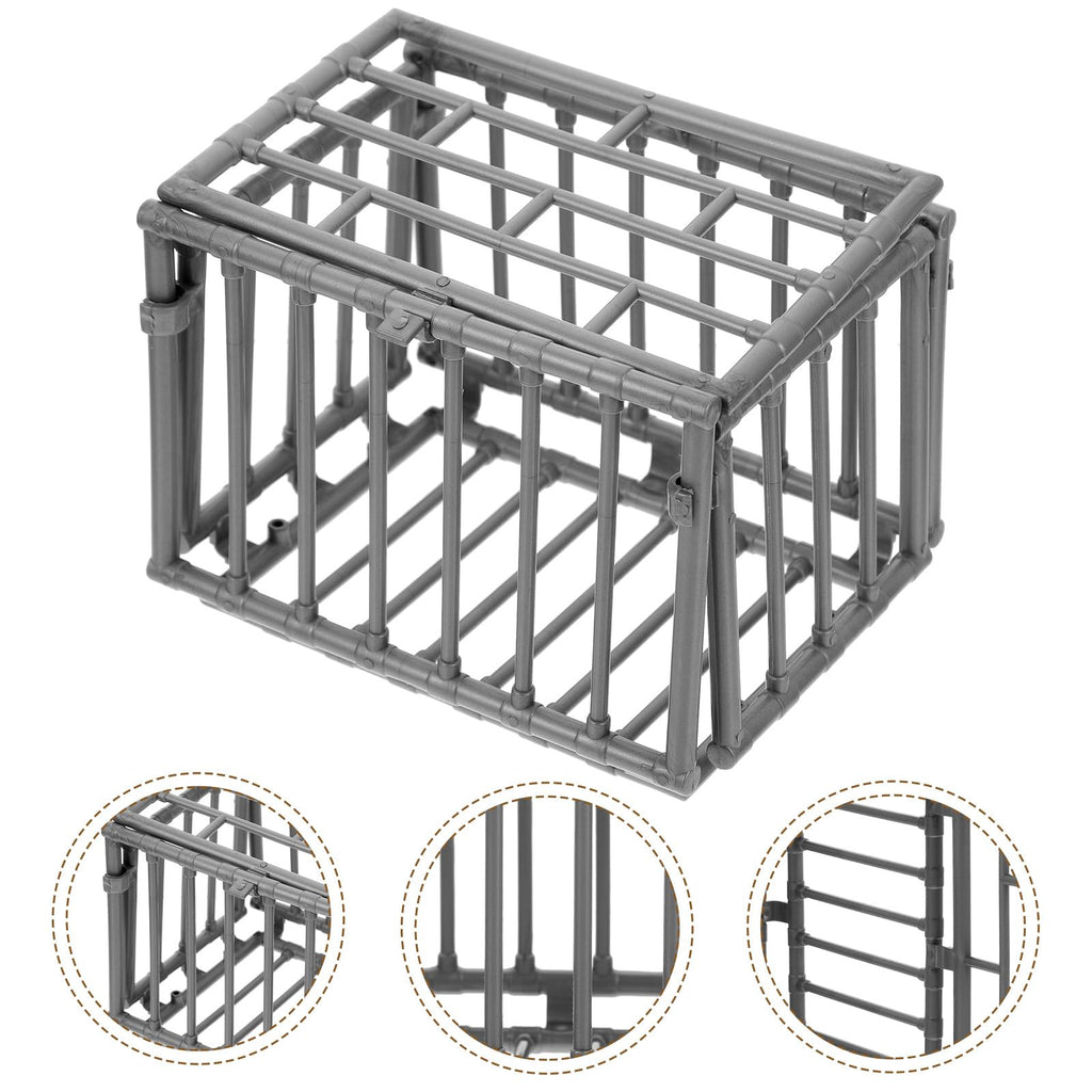 2-Piece Mini Plastic Cage Set for Displaying Stuffed Animals or Organizing Small Items - jojofuny