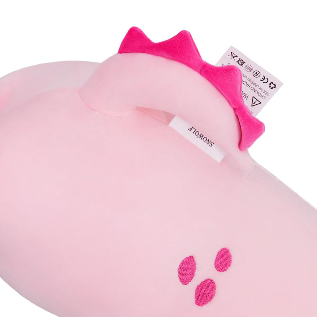 20-Inch Pink Axolotl Plush Toy - Chubbyjoy Long Body Pillow, Soft & Safe Stuffed Animal