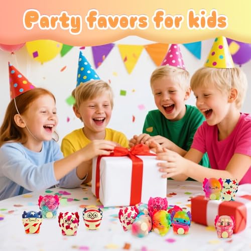 20-Pack Axolotl Squishy Toys – Slow Rising Fidget Favors for Kids, Classroom Prizes & Party Goodie Bags