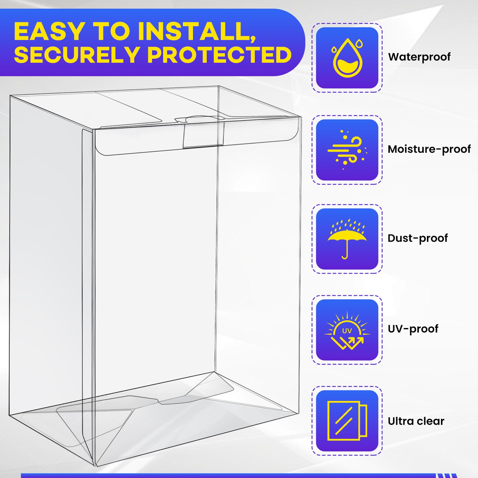 20 Pack Clear Pop Protectors for 4-Inch Funko Figures, 0.38mm PET Display Cases with Locking Tabs