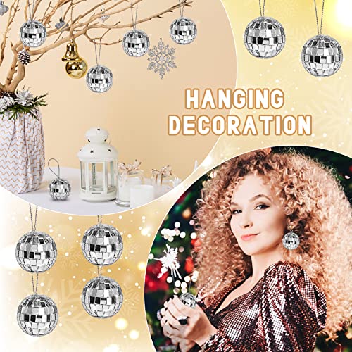 20-Pack Mini Disco Ball Cake Toppers by Newmemo – 1.6-Inch Hanging Mirror Ornaments for Parties