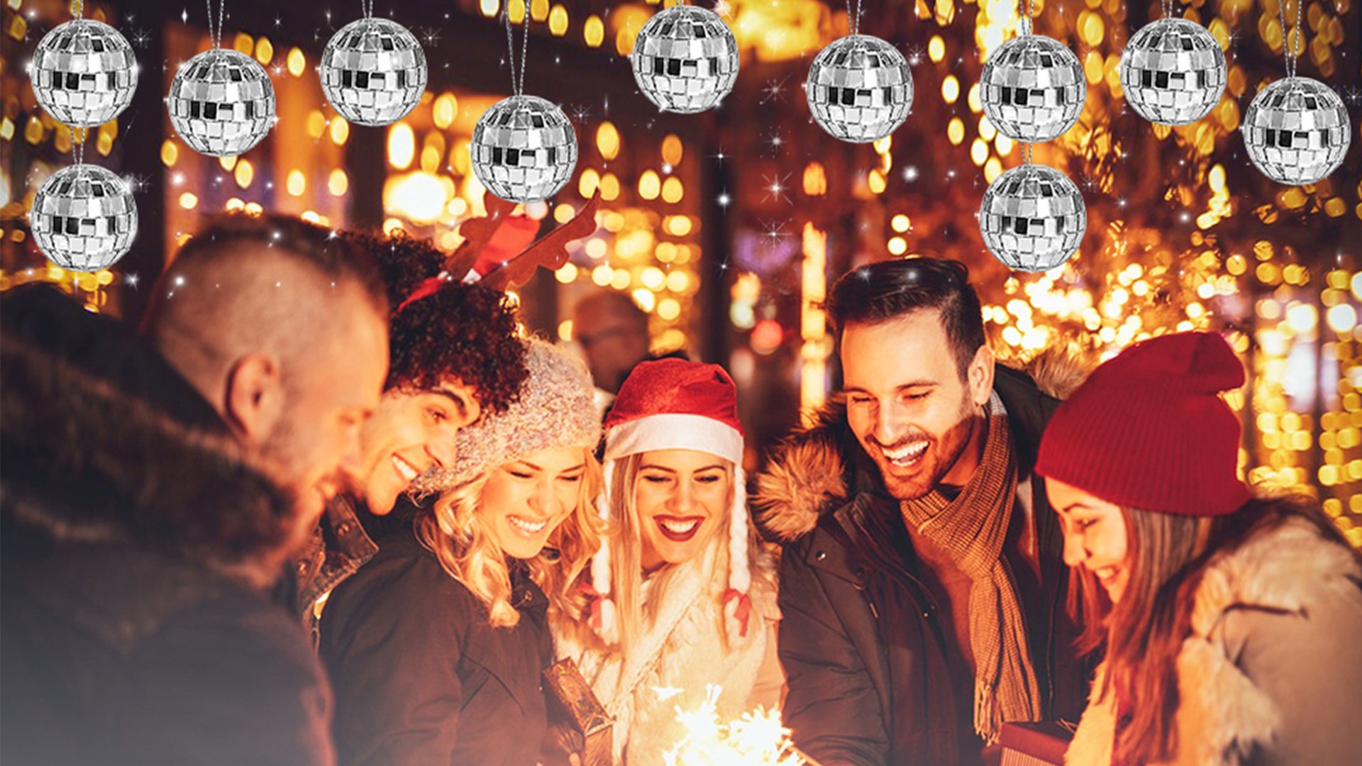 20-Pack Mini Disco Ball Cake Toppers by Newmemo – 1.6-Inch Hanging Mirror Ornaments for Parties