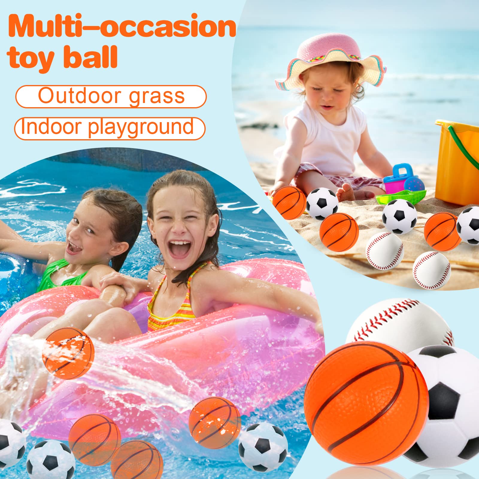 20 Pack Mini Foam Basketball Stress Balls – 1.6 Inch Squeeze Toys for Party Favors, School Rewards, and Stress Relief