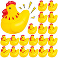 20 Pack Mini Rubber Chicken Toys – Squeaky Yellow Chicks for Bath, Party Favors, and Decorations