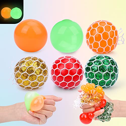 20 Pack Stress Balls Set – Squeeze Balls for Adults, Party Favors & Prize Box Stuffers by BESNEL