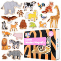 20-Piece Wooden Animal Magnets for Kids Ages 2+ – Chunky, Safe & Durable Play Magnets from SPARK & WOW