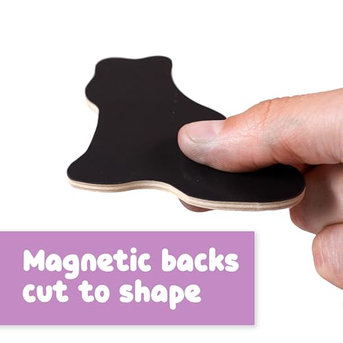 20-Piece Wooden Animal Magnets for Kids Ages 2+ – Chunky, Safe & Durable Play Magnets from SPARK & WOW