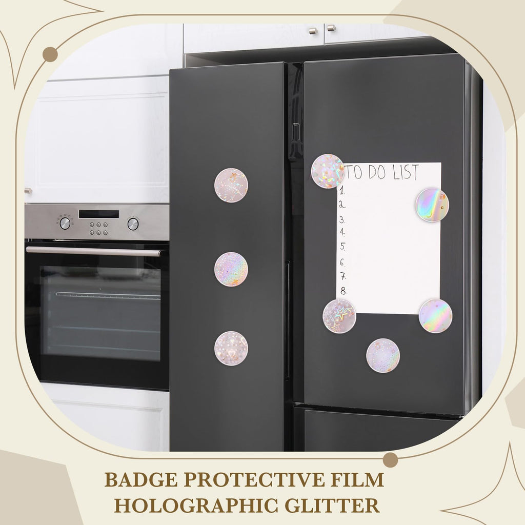 200 Holographic Badge Films 85mm – 8 Glitter Styles for 3 Inch Button Makers