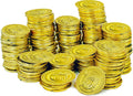 200-Pack St. Patrick's Plastic Gold Coins – Novelty Party Favors by The Dreidel Company