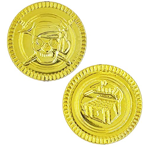 200-Pack St. Patrick's Plastic Gold Coins – Novelty Party Favors by The Dreidel Company
